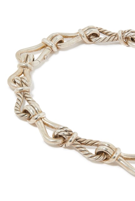 Thoroughbred Loop Chain Link Necklace, 18k Yellow Gold & Sterling Silver